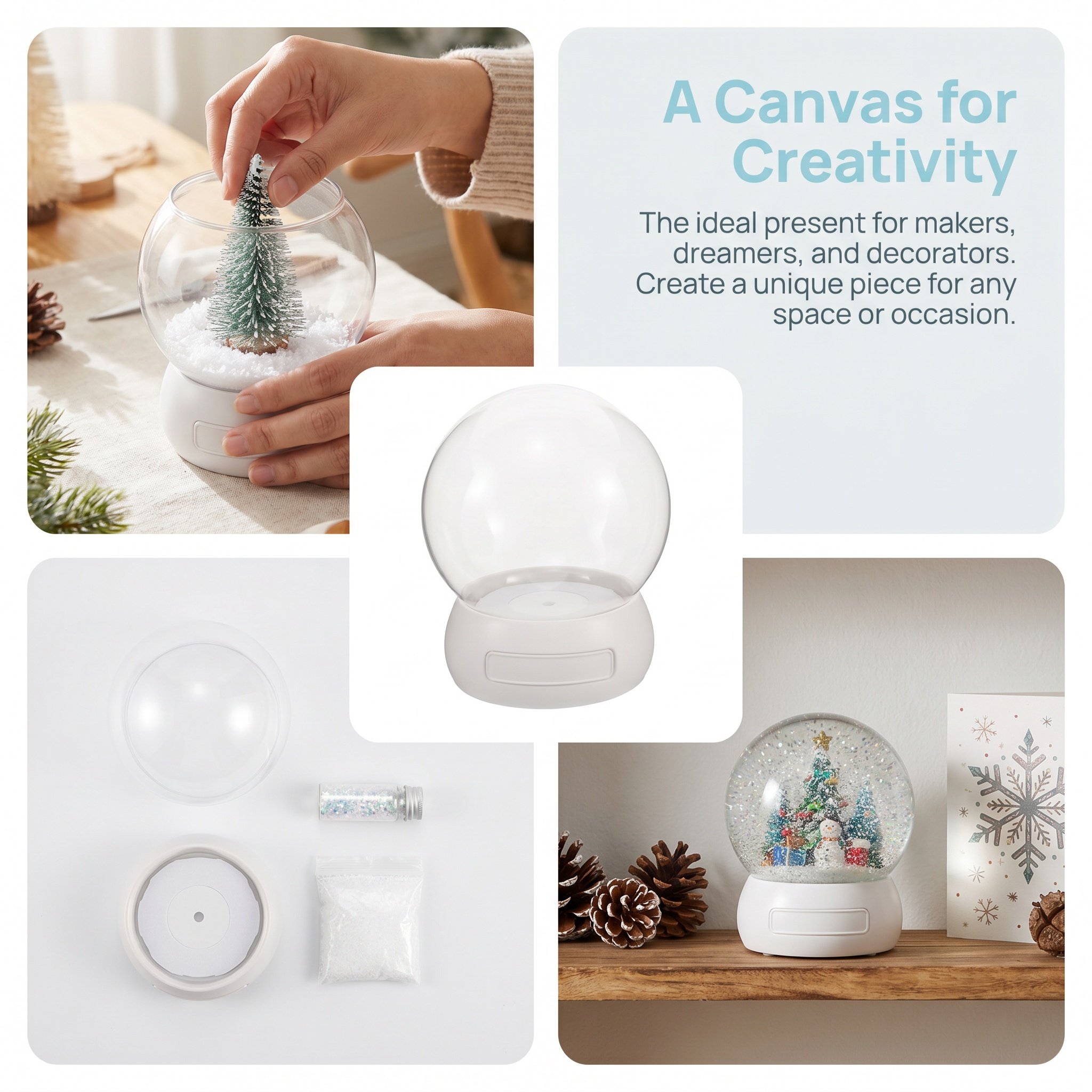 Globo di Neve Vuoto con Cupola - Flower Preservation Resin recensione e prezzo